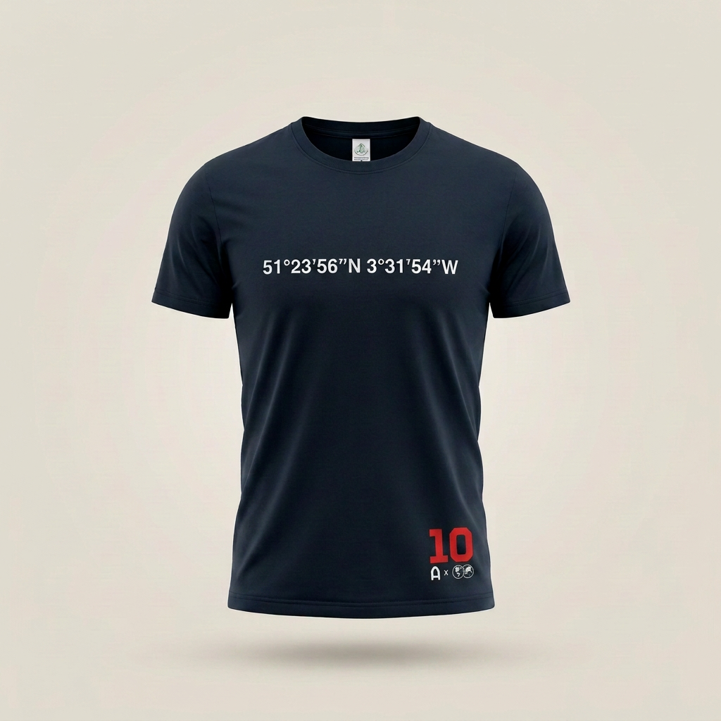 10 Years APAC tee front in deep navy