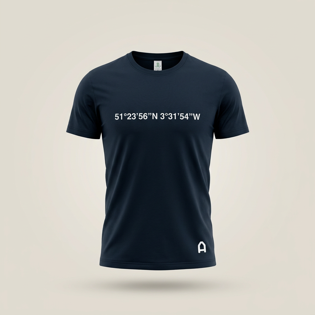Coordinates T-shirt front, invisible mannequin style
